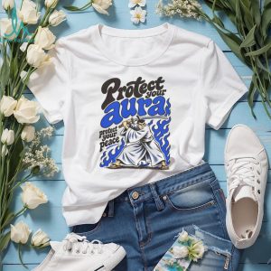 Protect Your Aura Samurai Warrior Minimalist Graphic T Shirt