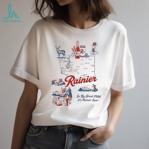 Rainier Beer Pacific Northwest PNW Mountain Vintage Style T Shirt