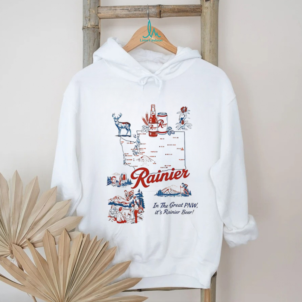 Rainier Beer Pacific Northwest PNW Mountain Vintage Style T Shirt Rainier Beer Pacific Northwest PNW Mountain Vintage Style T Shirt