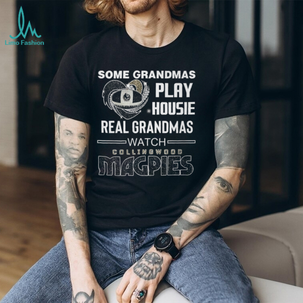 Real Grandmas Watch Collingwood Magpies Football Fan T Shirt Real Grandmas Watch Collingwood Magpies Football Fan T Shirt