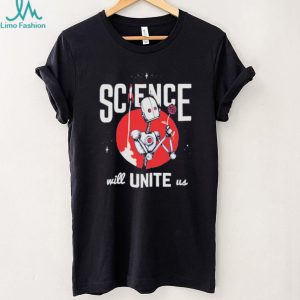 Retro Robot Flower Space Rocket Science Will Unite Us T Shirt