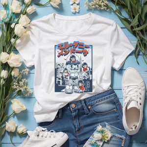 Retro Robot Mecha Anime Girls Urban T Shirt