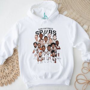 San Antonio Basketball Team Roster Cartoon Players Caricature T Shirt