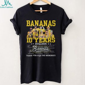 Savannah Bananas 10 Years Anniversary Signature Memories T Shirt