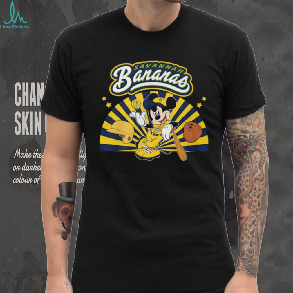 Savannah Bananas Mickey Mouse Mascot Yellow Baseball T Shirt Savannah Bananas Mickey Mouse Mascot Yellow Baseball T Shirt