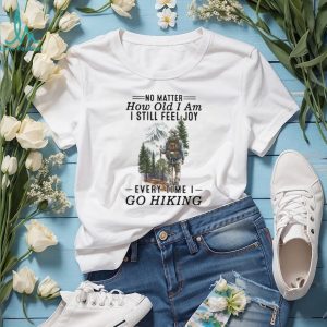 Senior Hiker Mountain Trail Adventure Nature T Shirt