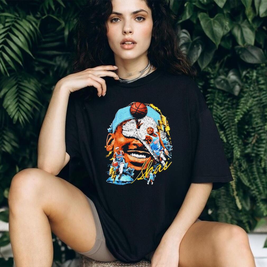Shai Gilgeous Alexander Oklahoma City Basketball Vintage Graphic T Shirt Shai Gilgeous Alexander Oklahoma City Basketball Vintage Graphic T Shirt