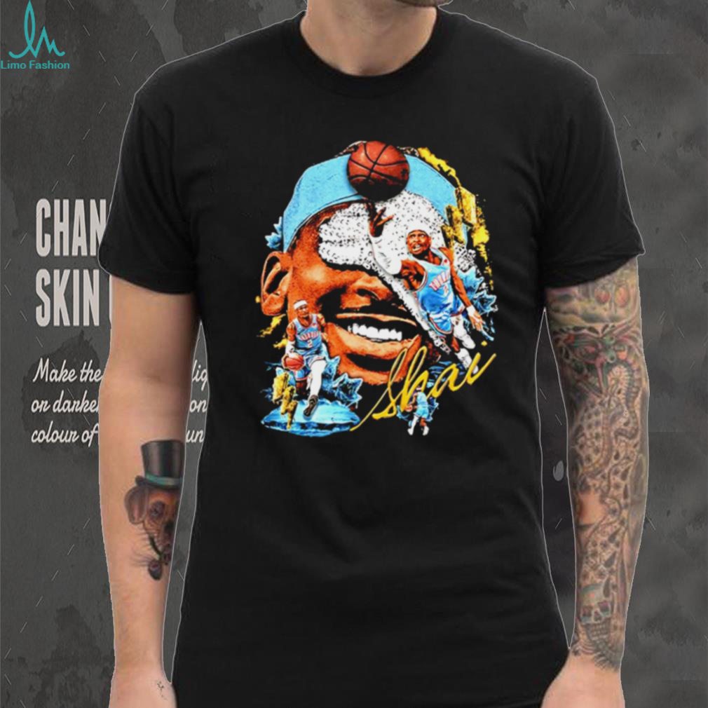 Shai Gilgeous Alexander Oklahoma City Basketball Vintage Graphic T Shirt Shai Gilgeous Alexander Oklahoma City Basketball Vintage Graphic T Shirt