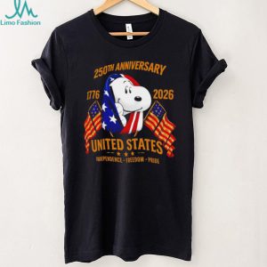 Snoopy American Flag 250th Anniversary Independence Day T Shirt