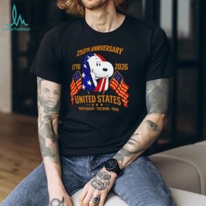Snoopy American Flag 250th Anniversary Independence Day T Shirt