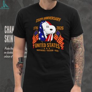 Snoopy American Flag 250th Anniversary Independence Day T Shirt