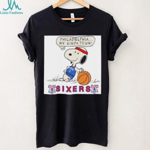 Snoopy Philadelphia 76ers My Kinda Town Basketball Fan T Shirt