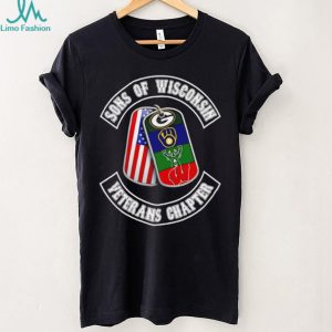 Sons Of Wisconsin Veterans Chapter USA Flag Dog Tags T Shirt