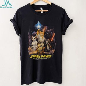 Star Paws May The Purr Be With You Sci Fi Cat Movie Parody T Shirt