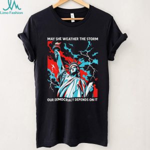 Statue of Liberty Democracy Storm Graphic T Shirt