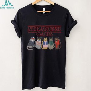 Stranger Cats Retro 80s Sci Fi Show Cute Kitten Parody T Shirt