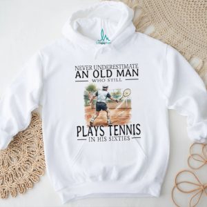 Tennis Player Old Man in His Sixties Sports Graphic T Shirt