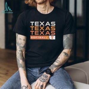 Texas Longhorns Softball Retro Stacked Text Logo T Shirt