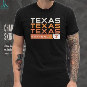 Texas Longhorns Softball Retro Stacked Text Logo T Shirt
