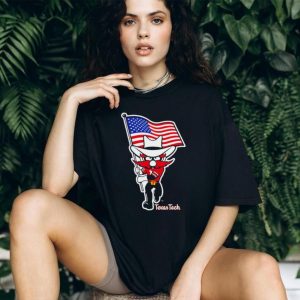 Texas Tech Red Raiders Mascot American Flag Patriotic T Shirt