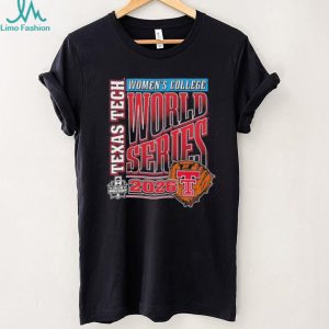 Texas Tech Softball 2026 WCWS Leather & Laces Black T Shirt