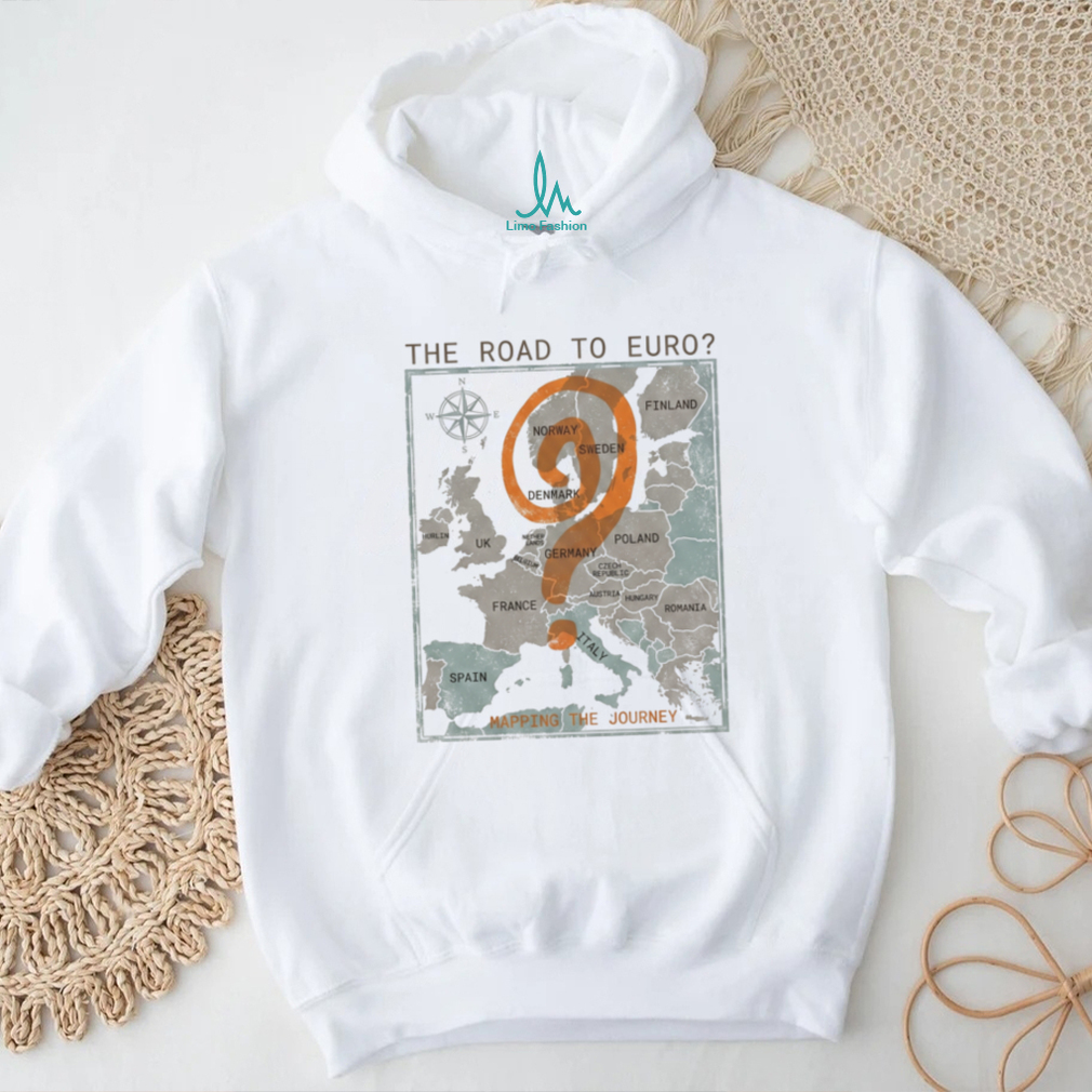 The Road to Euro Question Mark Map Graphic T Shirt The Road to Euro Question Mark Map Graphic T Shirt