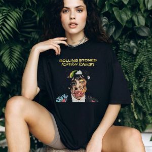 The Rolling Stones Foreign Tongues Mick Jagger Abstract Art Graphic T Shirt