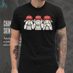 Three Sheep MAGA Hats See No Crimes Hear No Truth T Shirt