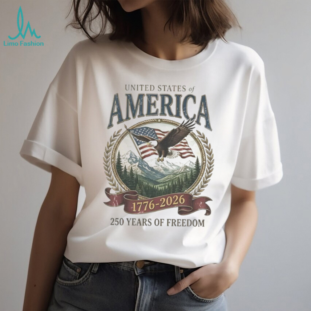 USA 250 Years of Freedom Eagle Mountain T Shirt USA 250 Years of Freedom Eagle Mountain T Shirt
