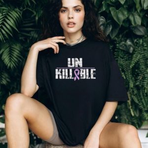Unkillable Awareness Ribbon Graphic Inspirational Quote T Shirt