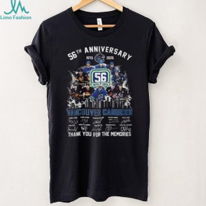 Vancouver Canucks 56th Anniversary 1970 2026 Players Signature Hockey T Shirt
