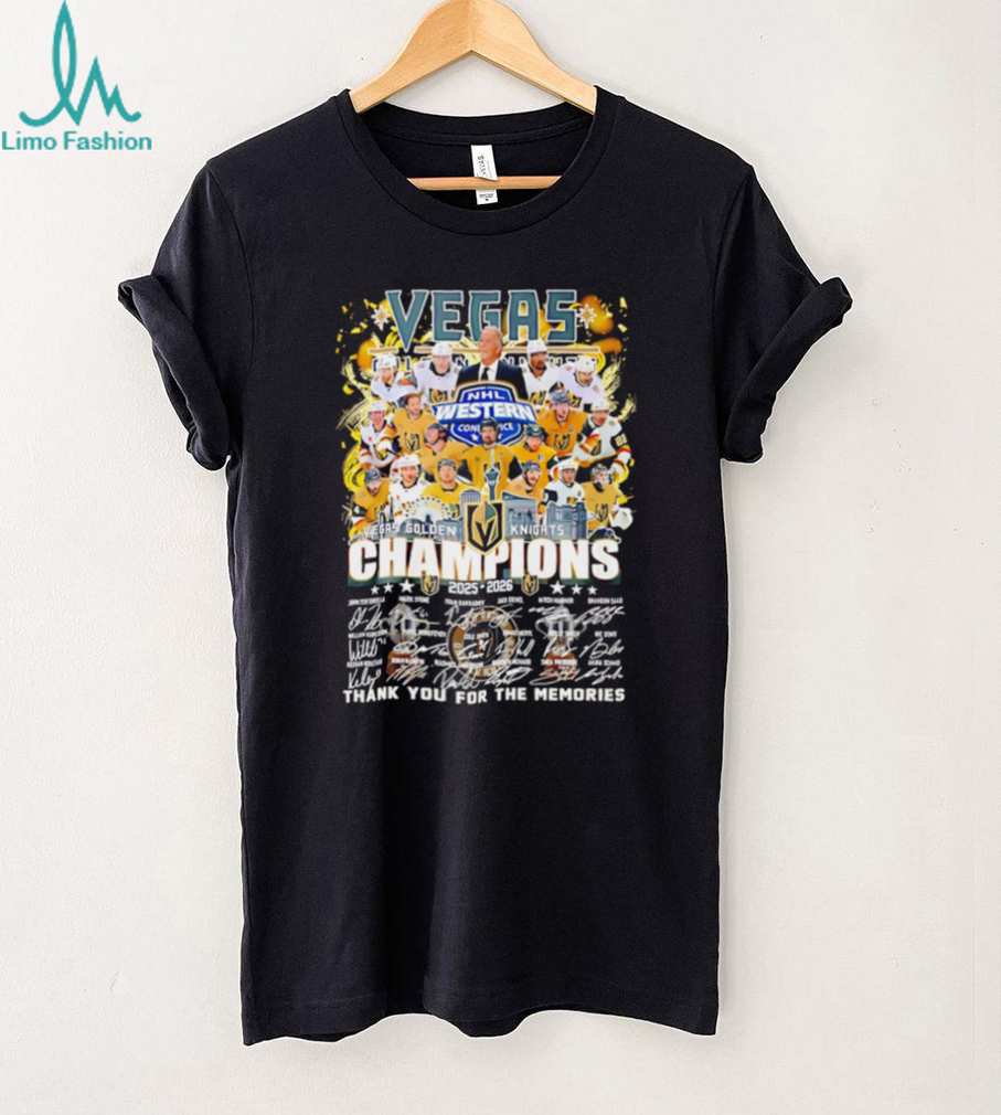 Vegas Golden Knights Champions 2025 2026 thank you for the memories signature shirt Vegas Golden Knights Champions 2025 2026 thank you for the memories signature shirt