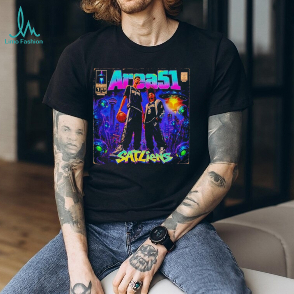 Victor Wembanyama San Antonio Satliens Area 51 Comic T Shirt Victor Wembanyama San Antonio Satliens Area 51 Comic T Shirt