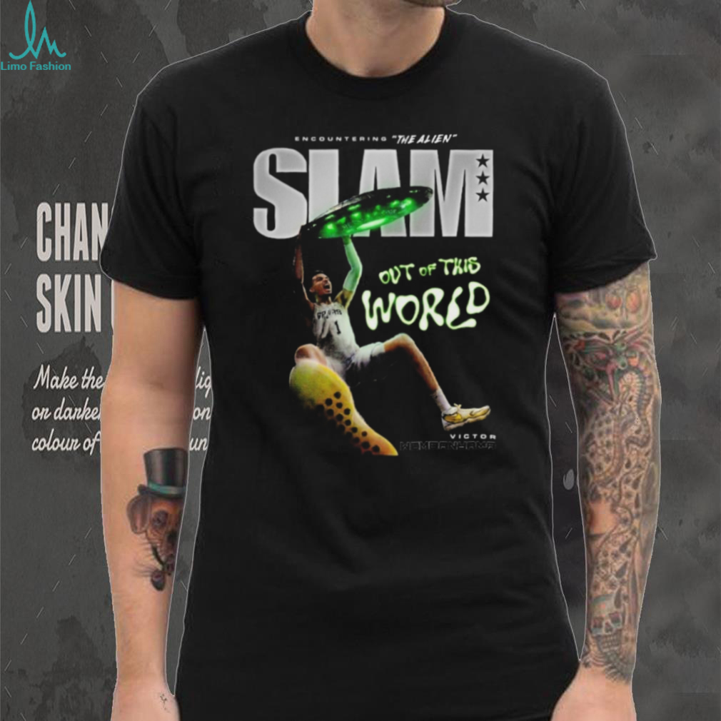 Victor Wembanyama The Alien Slam Out Of This World Dunk T Shirt Victor Wembanyama The Alien Slam Out Of This World Dunk T Shirt