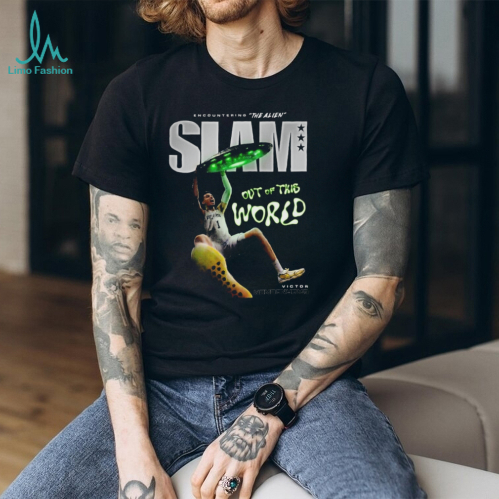 Victor Wembanyama The Alien Slam Out Of This World Dunk T Shirt Victor Wembanyama The Alien Slam Out Of This World Dunk T Shirt