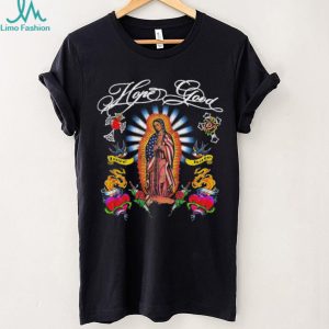 Virgin Mary American Flag Patriotic Religious Tattoo Style T Shirt