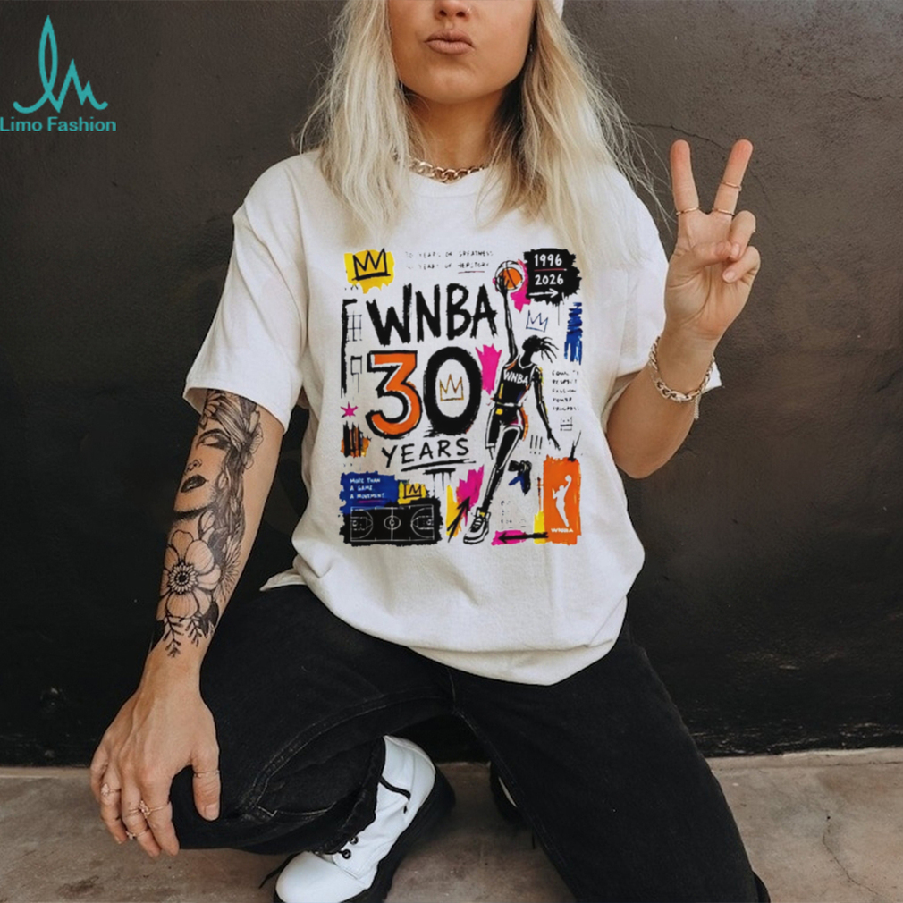 WNBA 30 Years Anniversary Graffiti Basketball Graphic T Shirt WNBA 30 Years Anniversary Graffiti Basketball Graphic T Shirt