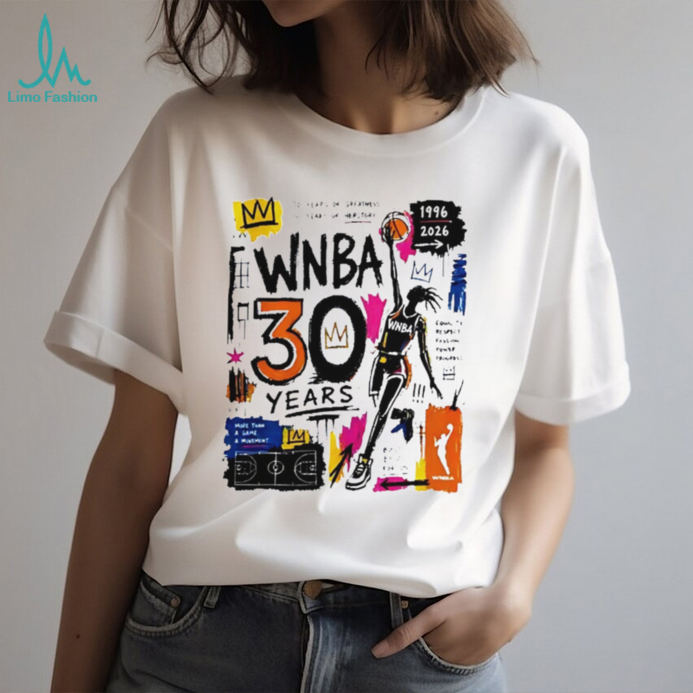 WNBA 30 Years Anniversary Graffiti Basketball Graphic T Shirt WNBA 30 Years Anniversary Graffiti Basketball Graphic T Shirt