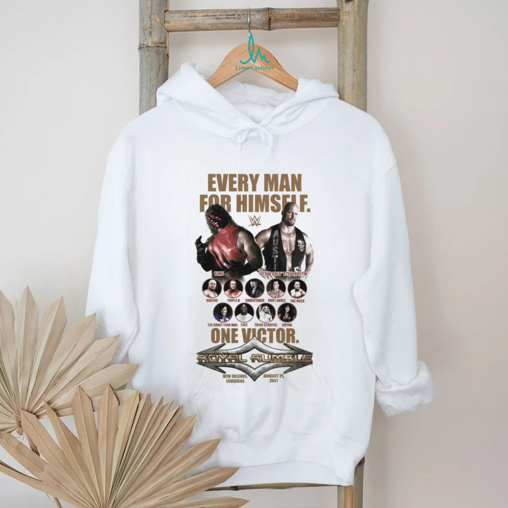 WWE Royal Rumble 2001 Every Man For Himself T Shirt WWE Royal Rumble 2001 Every Man For Himself T Shirt
