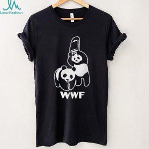 WWF Panda Bear Chainsaw Funny Conservation Humor Graphic T Shirt