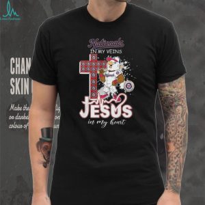 Washington Nationals In My Veins Jesus In My Heart Baseball T Shirt Washington Nationals In My Veins Jesus In My Heart Baseball T Shirt