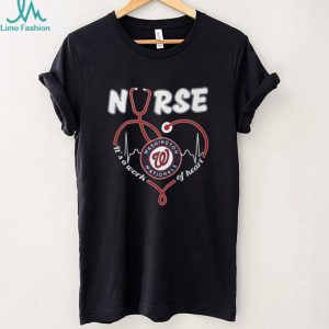 Washington Nationals Nurse T Shirt MLB Baseball It's a Work of Heart Nursing T Shirt