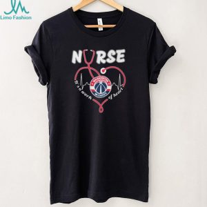 Washington Wizards Basketball Logo Red Stethoscope Heart Nurse Work Of Heart T Shirt Washington Wizards Basketball Logo Red Stethoscope Heart Nurse Work Of Heart T Shirt