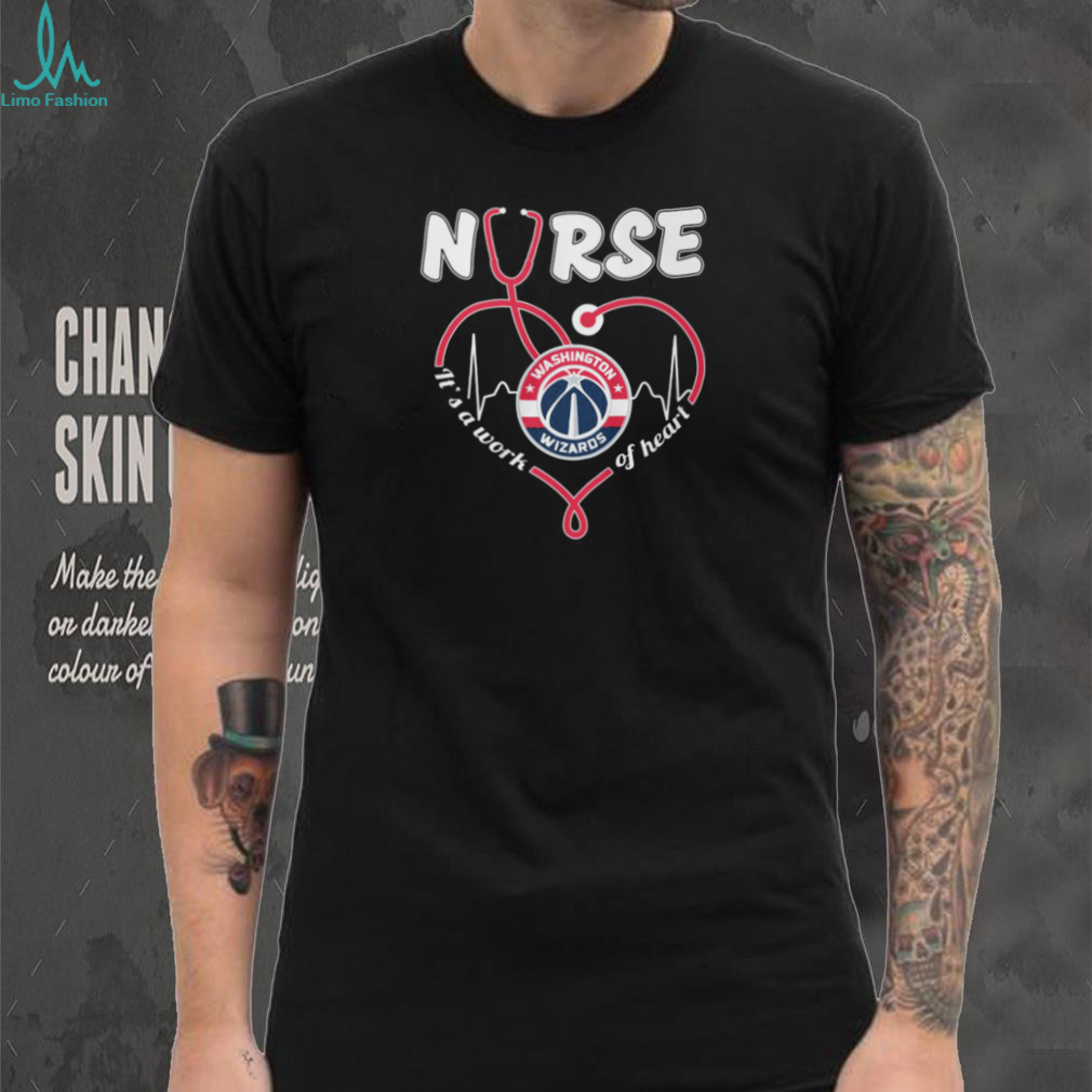 Washington Wizards Basketball Logo Red Stethoscope Heart Nurse Work Of Heart T Shirt Washington Wizards Basketball Logo Red Stethoscope Heart Nurse Work Of Heart T Shirt