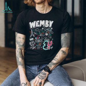 Wemby #1 Artist French Alien Doodle Basketball Graphic T Shirt