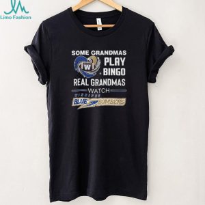 Winnipeg Blue Bombers Football Grandma Heart Real Grandmas Watch Blue Gold T Shirt Winnipeg Blue Bombers Football Grandma Heart Real Grandmas Watch Blue Gold T Shirt