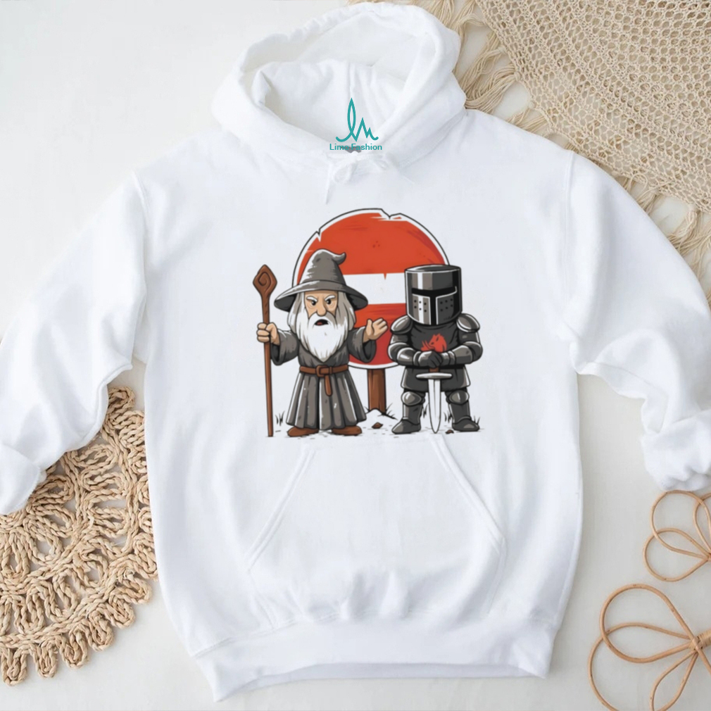Wizard And Black Knight Fantasy Meme Road Sign Adventure T Shirt Wizard And Black Knight Fantasy Meme Road Sign Adventure T Shirt