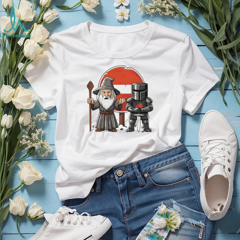 Wizard And Black Knight Fantasy Meme Road Sign Adventure T Shirt Wizard And Black Knight Fantasy Meme Road Sign Adventure T Shirt