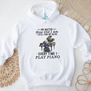 Woman Piano Bliss Quote Elegant Watercolor Musician T Shirt