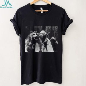 Yoda Miss Piggy and Kermit The Frog Cinematic Crossover T Shirt